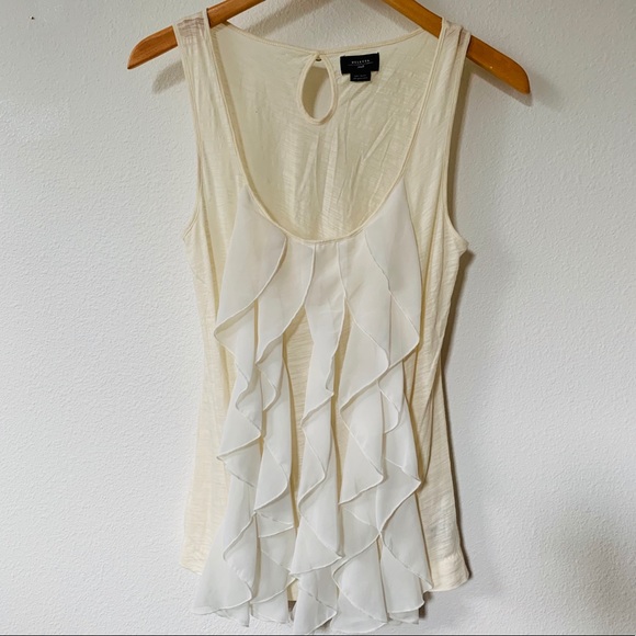 Sold Anthro Deletta Graces Ruffle Tank Top SZ S - Picture 2 of 8